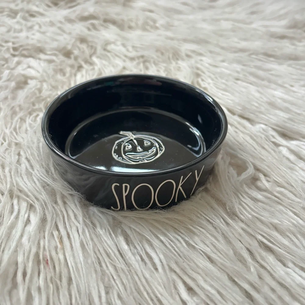 Rae Dunn Pack of 2 Spooky Cat Food Dish